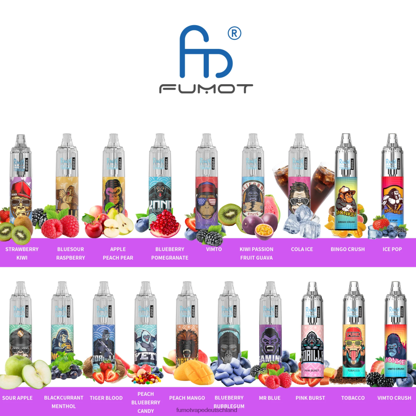 Fumot Deutschland - Fumot Tornado 0 7000 14 ml Einweg-Vape-Pen (1 Stück) BF6N4P521 Zitrone und Limette