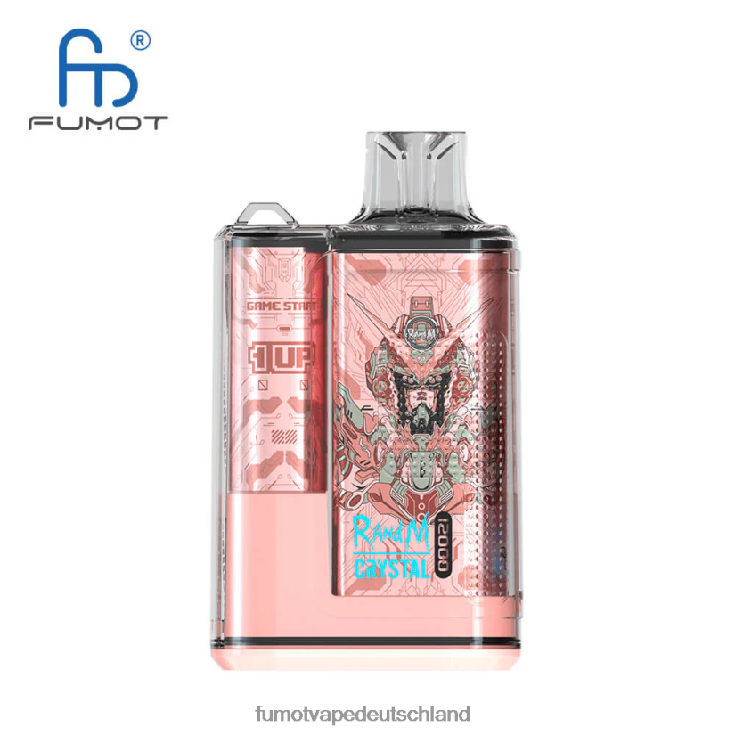 Fumot E Zigarette - Fumot Crystal 1 Stück – 12000 Einweg-Vape-Box 20 ml BF6N4P268 Traubeneis