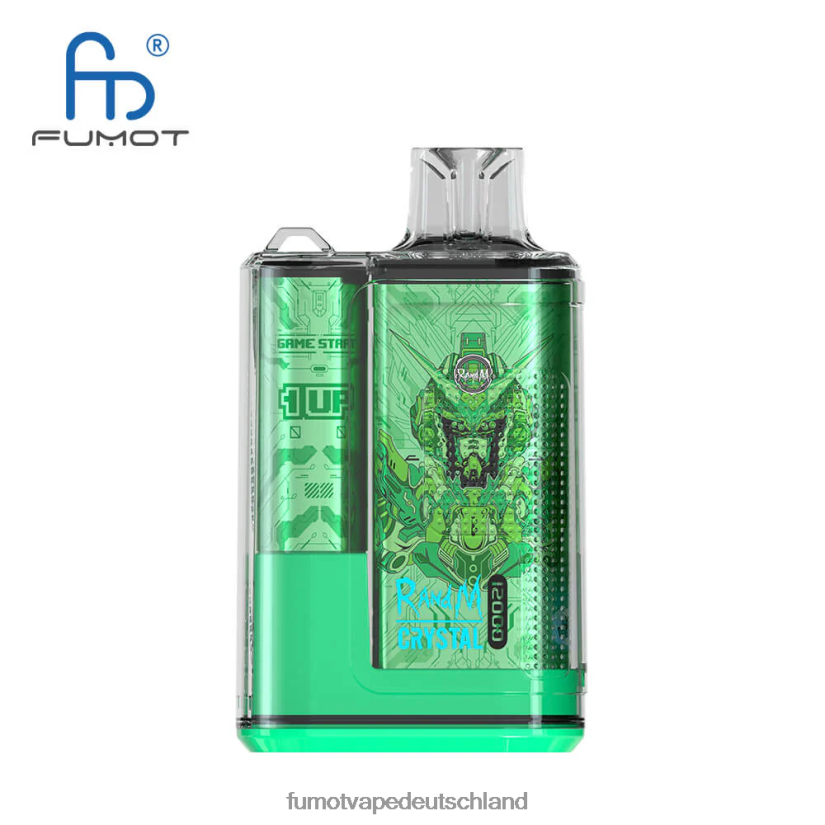 Fumot E Zigarette - Fumot Crystal 1 Stück – 12000 Einweg-Vape-Box 20 ml BF6N4P268 Traubeneis