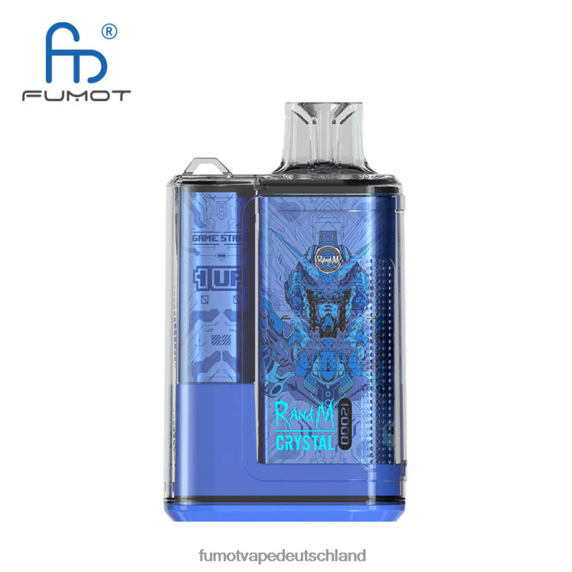 Fumot E Zigarette - Fumot Crystal 1 Stück – 12000 Einweg-Vape-Box 20 ml BF6N4P268 Traubeneis
