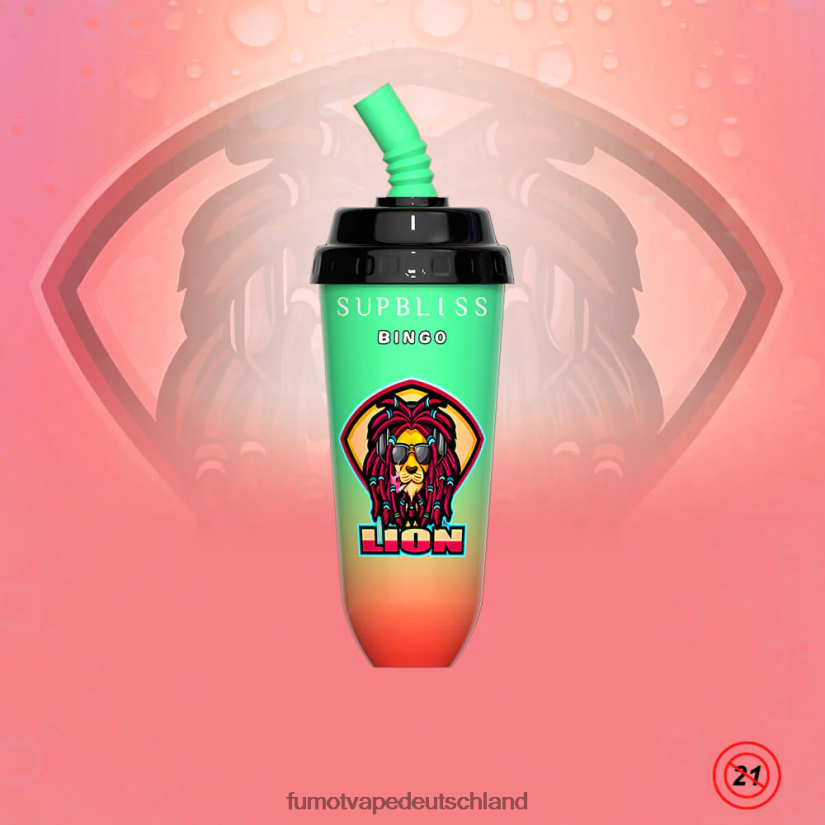 Fumot E Zigarette - Fumot Supbliss Bingo 16 ml 8000 Einweg-Vape-Pod-Gerät (1 Stück) BF6N4P408 Erdbeereis