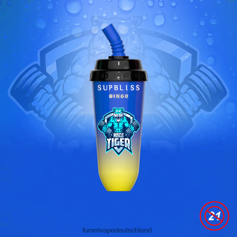 Fumot E Zigarette - Fumot Supbliss Bingo 16 ml 8000 Einweg-Vape-Pod-Gerät (1 Stück) BF6N4P408 Erdbeereis
