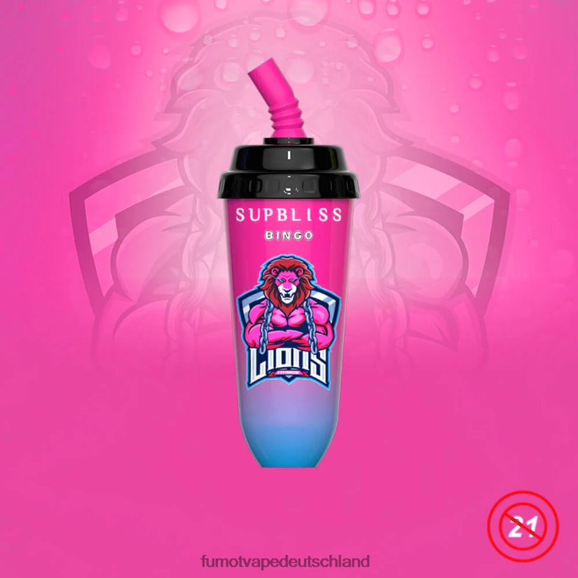 Fumot E Zigarette - Fumot Supbliss Bingo 16 ml 8000 Einweg-Vape-Pod-Gerät (1 Stück) BF6N4P408 Erdbeereis