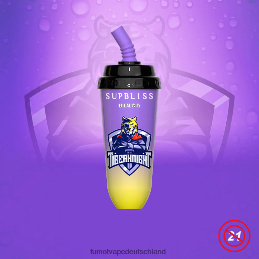 Fumot E Zigarette - Fumot Supbliss Bingo 16 ml 8000 Einweg-Vape-Pod-Gerät (1 Stück) BF6N4P408 Erdbeereis