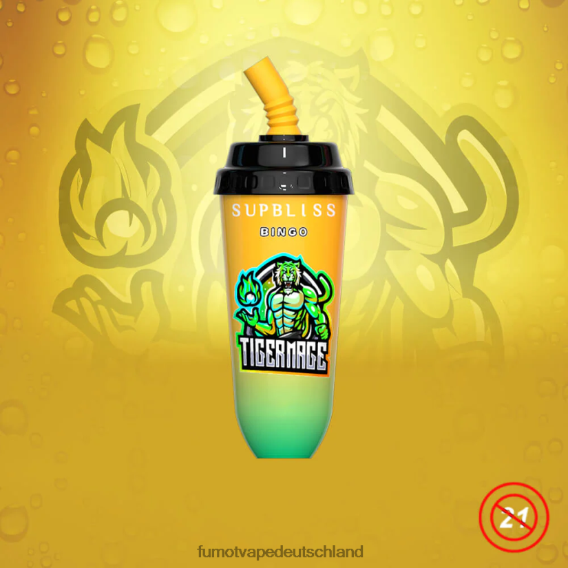 Fumot E Zigarette - Fumot Supbliss Bingo 16 ml 8000 Einweg-Vape-Pod-Gerät (1 Stück) BF6N4P408 Erdbeereis