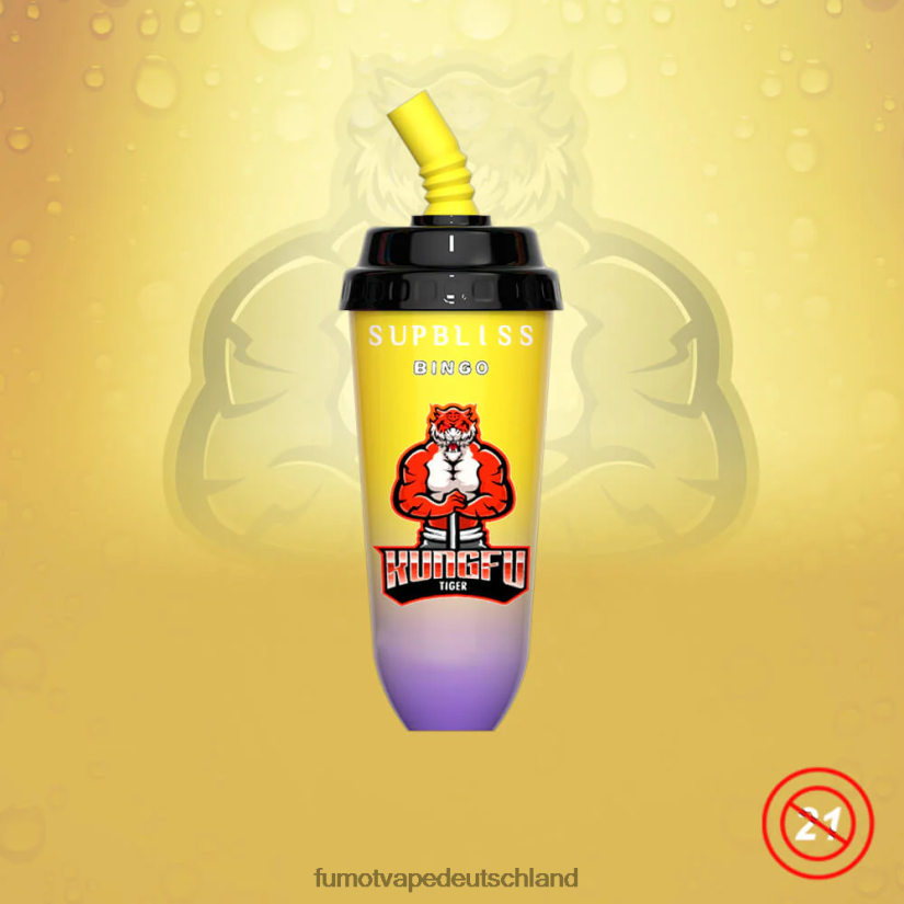 Fumot E Zigarette - Fumot Supbliss Bingo 16 ml 8000 Einweg-Vape-Pod-Gerät (1 Stück) BF6N4P408 Erdbeereis