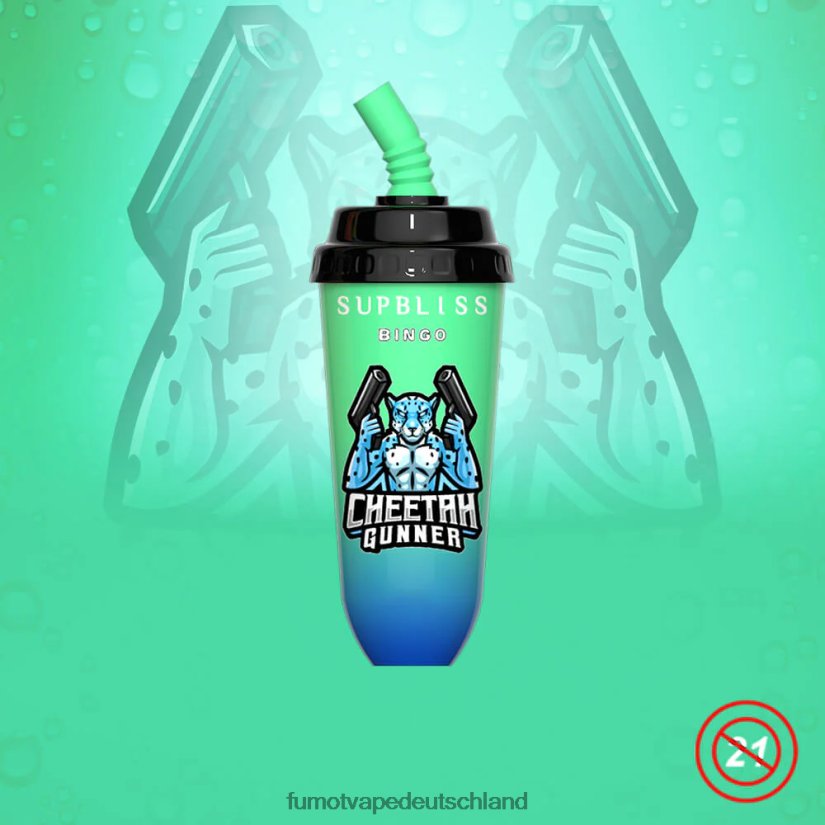 Fumot E Zigarette - Fumot Supbliss Bingo 16 ml 8000 Einweg-Vape-Pod-Gerät (1 Stück) BF6N4P408 Erdbeereis