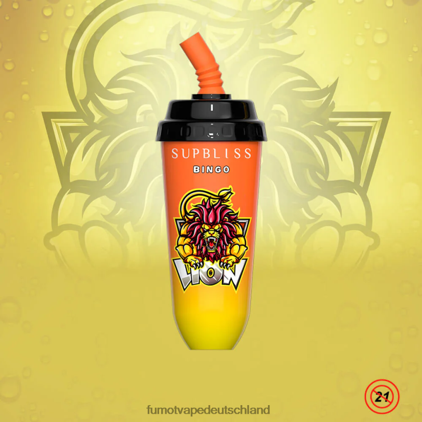 Fumot E Zigarette - Fumot Supbliss Bingo 16 ml 8000 Einweg-Vape-Pod-Gerät (1 Stück) BF6N4P408 Erdbeereis