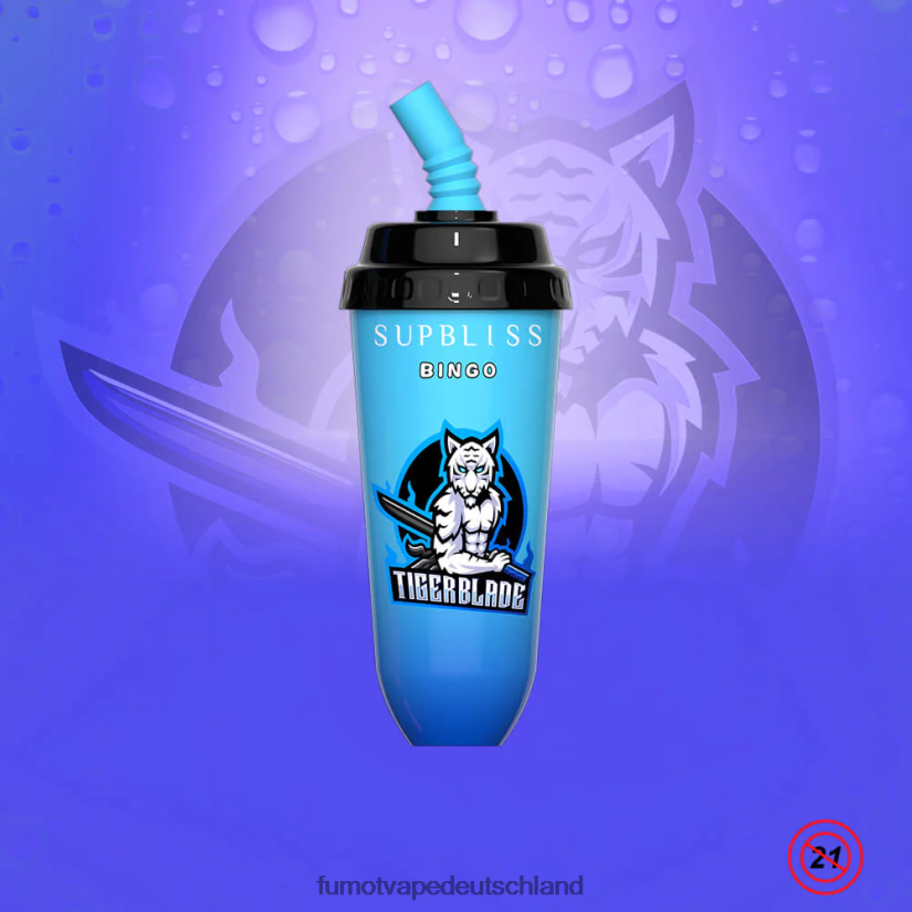 Fumot E Zigarette - Fumot Supbliss Bingo 16 ml 8000 Einweg-Vape-Pod-Gerät (1 Stück) BF6N4P408 Erdbeereis