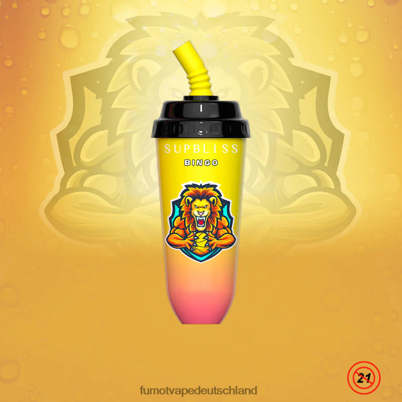 Fumot E Zigarette - Fumot Supbliss Bingo 16 ml 8000 Einweg-Vape-Pod-Gerät (1 Stück) BF6N4P408 Erdbeereis