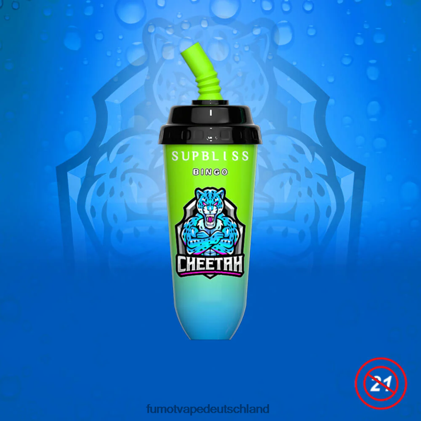 Fumot E Zigarette - Fumot Supbliss Bingo 16 ml 8000 Einweg-Vape-Pod-Gerät (1 Stück) BF6N4P408 Erdbeereis
