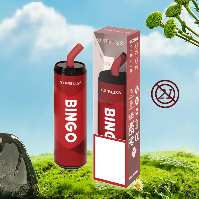 Fumot E Zigarette - Fumot Supbliss Bingo 9000 Einweg-Vape-Pen (1 Stück) – 18 ml BF6N4P468 gefrorene Cola
