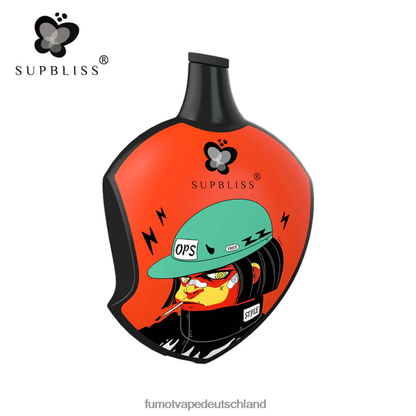 Fumot E Zigarette - Fumot Supbliss SP6000 Einweg-Vape-Pod – 12 ml (1 Stück) BF6N4P458 Pfirsich-Mango-Wassermelone