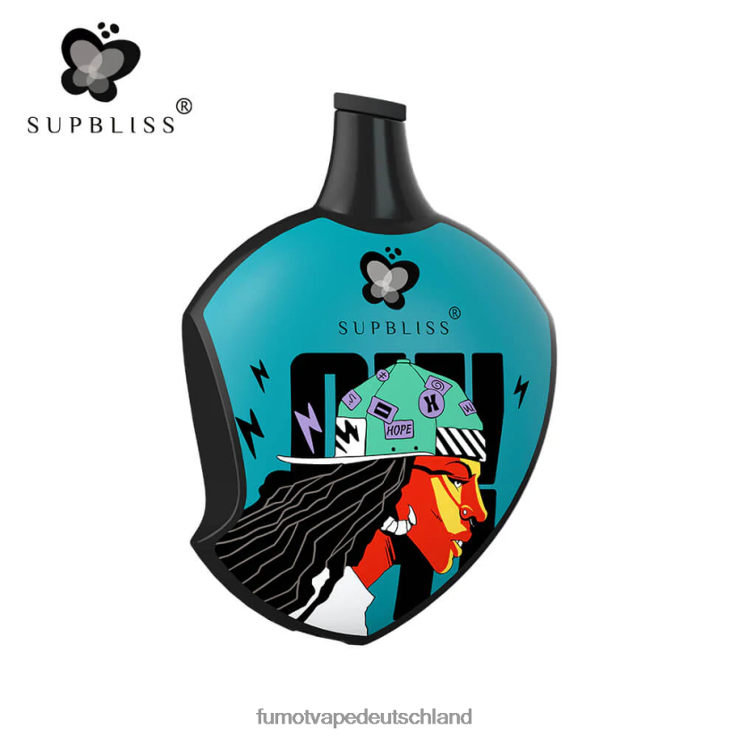 Fumot E Zigarette - Fumot Supbliss SP6000 Einweg-Vape-Pod – 12 ml (1 Stück) BF6N4P458 Pfirsich-Mango-Wassermelone