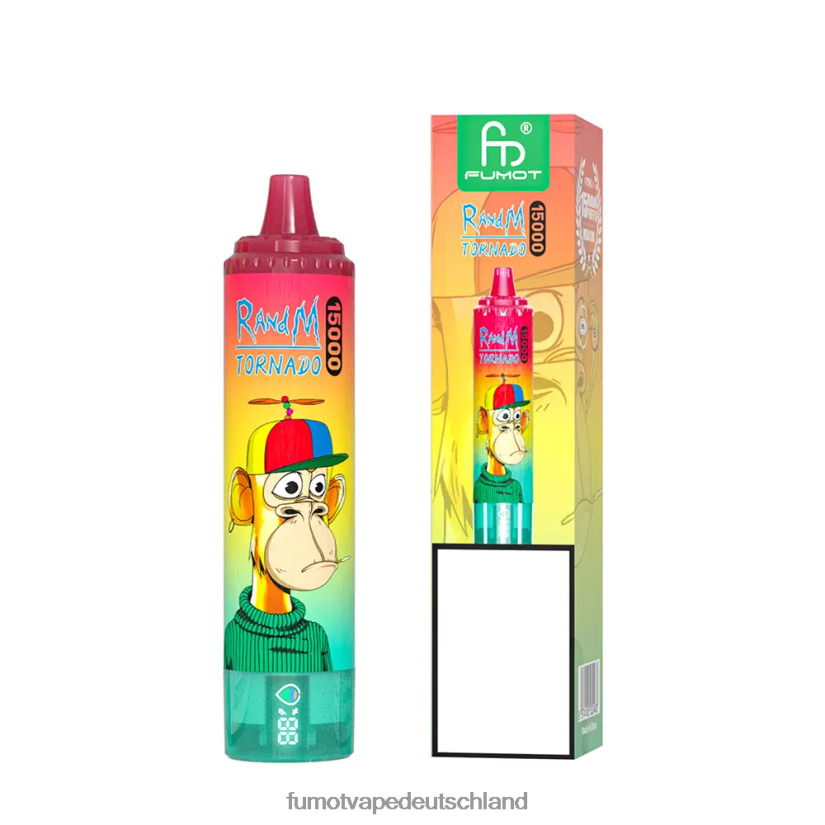 Fumot E Zigarette - Fumot Tornado 15000 Einweg-Vaporizer 25 ml (1 Stück) BF6N4P158 Apfel Pfirsich Birne