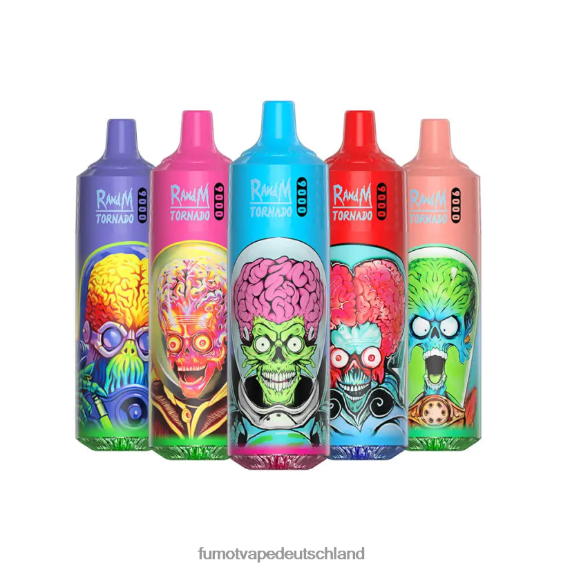 Fumot E Zigarette - Fumot Tornado 18 ml 9000 Einweg-Vape-Pen (1 Stück) BF6N4P18 Himbeer-Wassermelone