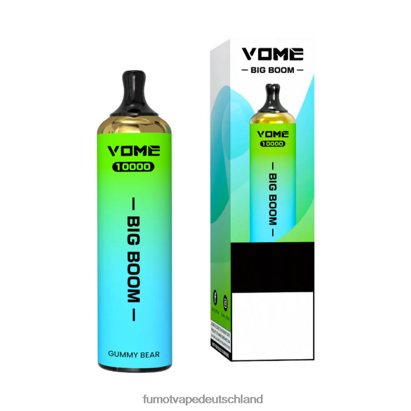 Fumot E Zigarette - Fumot Vome Big Boom Einweg-Vape-Pen 10000 - 20 ml (1 Stück) BF6N4P438 Traube
