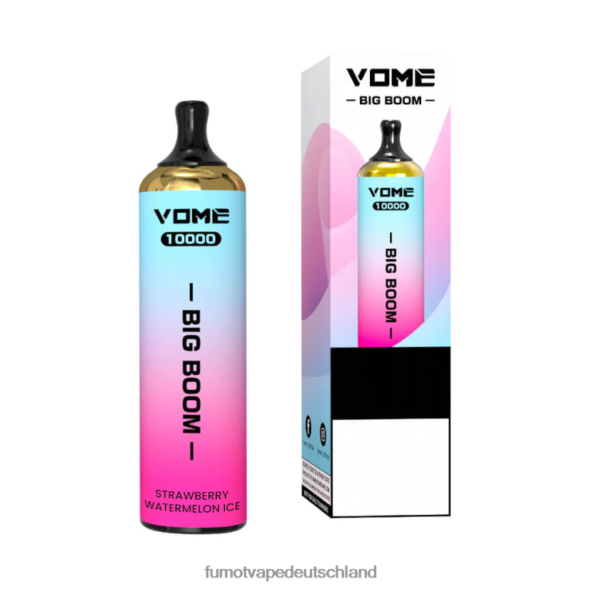 Fumot E Zigarette - Fumot Vome Big Boom Einweg-Vape-Pen 10000 - 20 ml (1 Stück) BF6N4P438 Traube
