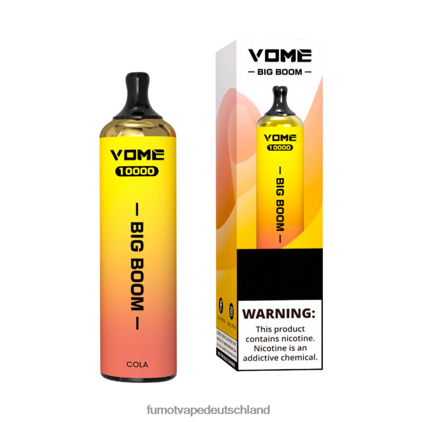 Fumot E Zigarette - Fumot Vome Big Boom Einweg-Vape-Pen 10000 - 20 ml (1 Stück) BF6N4P438 Traube
