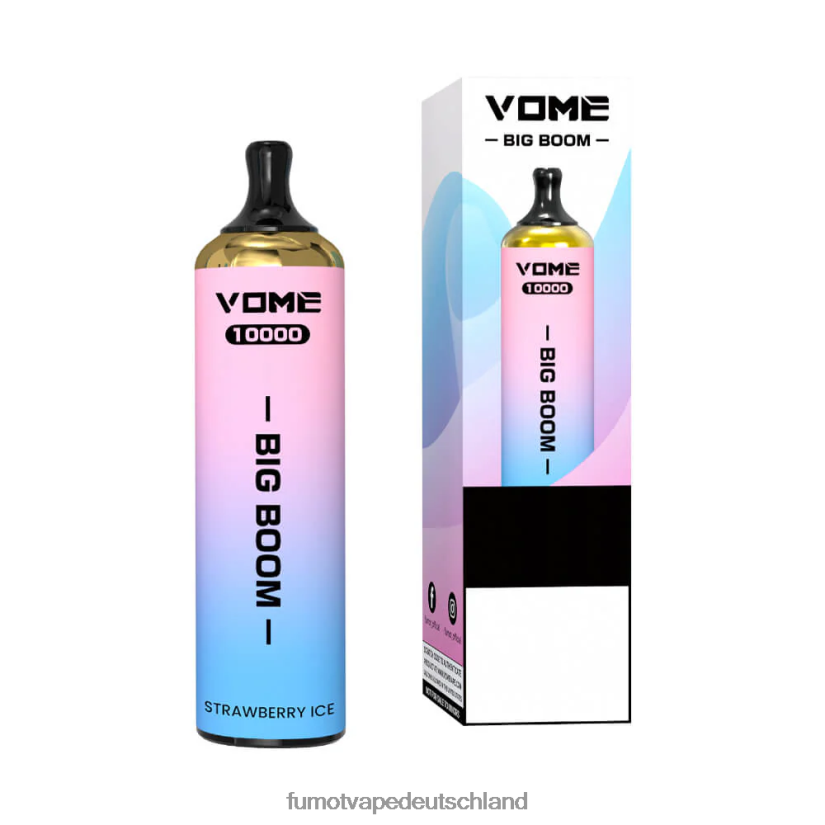 Fumot E Zigarette - Fumot Vome Big Boom Einweg-Vape-Pen 10000 - 20 ml (1 Stück) BF6N4P438 Traube