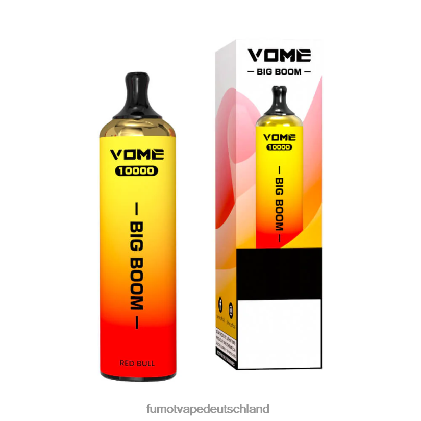 Fumot E Zigarette - Fumot Vome Big Boom Einweg-Vape-Pen 10000 - 20 ml (1 Stück) BF6N4P438 Traube