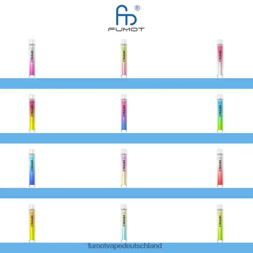 Fumot Germany - Fumot Crystal 2 ml (3-teiliges Set) Einweg-Vaporizer – 600 tpd-konform BF6N4P384 DR Blau