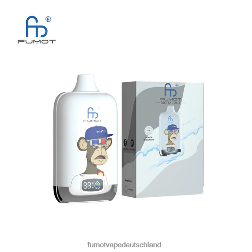 Fumot Germany - Fumot Digital Box 12000 20 ml Einweg-Vape-Pod – (1 Stück) BF6N4P134 Zitrone und Limette