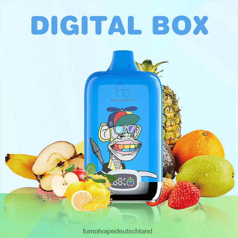 Fumot Germany - Fumot Digital Box 12000 20 ml Einweg-Vape-Pod – (1 Stück) BF6N4P134 Zitrone und Limette