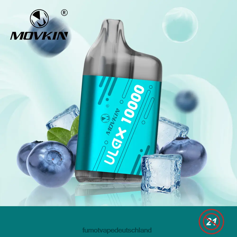 Fumot Germany - Fumot Movkin Ulax 10000 Einweg-Vape-Pods – 12 ml (1 Stück) BF6N4P304 blaue saure Himbeere