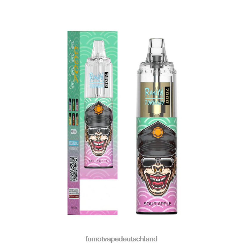 Fumot Germany - Fumot Tornado 14 ml 7000 Einweg-Vape-Pen (1 Stück) BF6N4P54 Apfel Pfirsich Birne