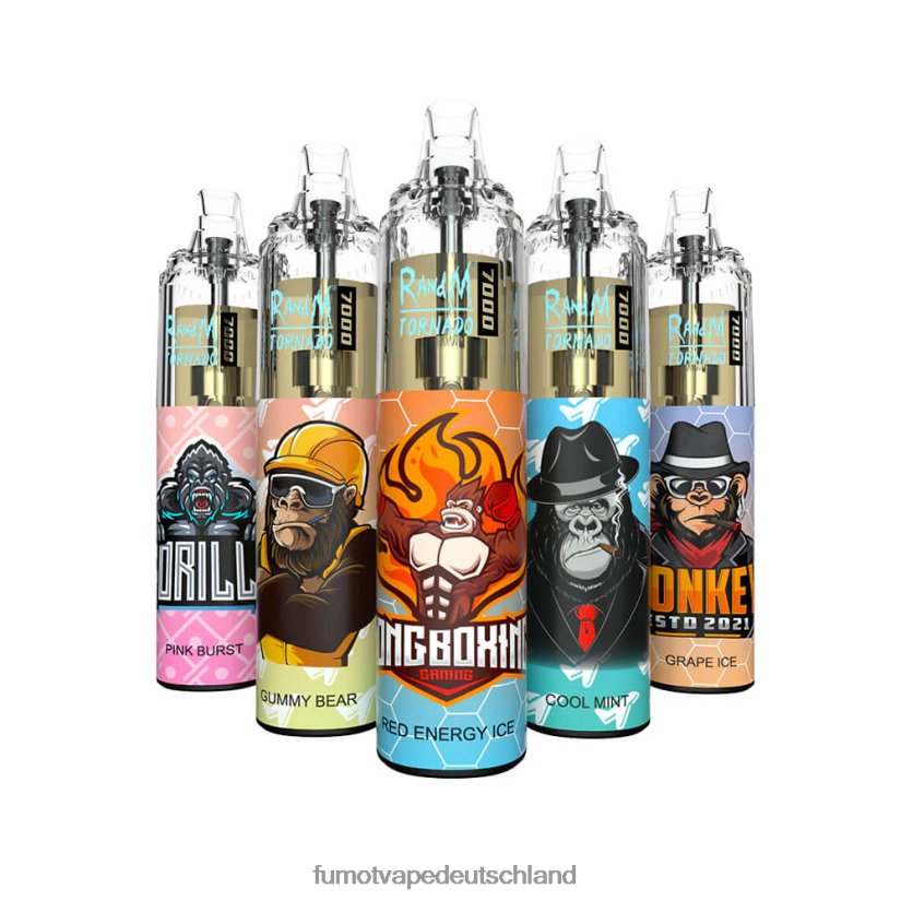 Fumot Germany - Fumot Tornado 7000 Einweg-Vape-Pen 0  – 14 ml (1 Stück) BF6N4P534 roter Apfel Zitrone