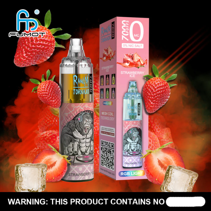 Fumot Germany - Fumot Tornado 7000 Einweg-Vape-Pen 0  – 14 ml (1 Stück) BF6N4P534 roter Apfel Zitrone