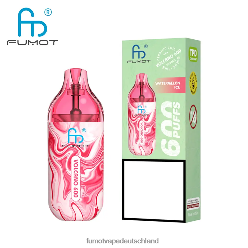 Fumot Germany - Fumot Volcano 600 tpd-konformer Einweg-Vaporizer – 2 ml (3-teiliges Set) BF6N4P294 Ananas-Pfirsich-Mango