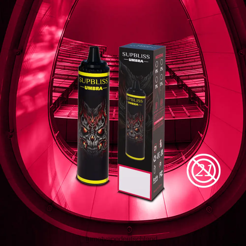 Fumot Vape Deutschland - Fumot Supbliss Umbra 10000 (1 Stück) Einweg-Vape-Pen – 20 ml BF6N4P482 roter Apfel Zitrone