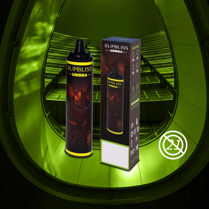 Fumot Vape Deutschland - Fumot Supbliss Umbra 10000 (1 Stück) Einweg-Vape-Pen – 20 ml BF6N4P482 roter Apfel Zitrone