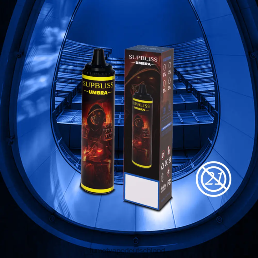 Fumot Vape Deutschland - Fumot Supbliss Umbra 10000 (1 Stück) Einweg-Vape-Pen – 20 ml BF6N4P482 roter Apfel Zitrone