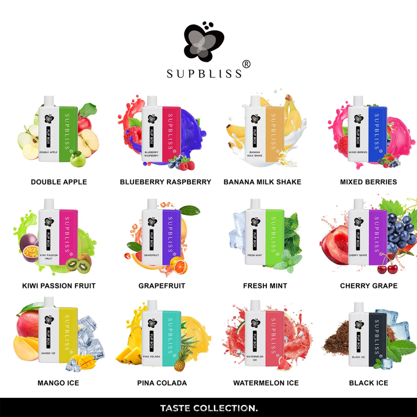 Fumot Vape Flavours - Fumot Supbliss Flip Box 6000 austauschbares Vape-Kit – 10 ml (1 Stück) BF6N4P330 Bananenmilchshake