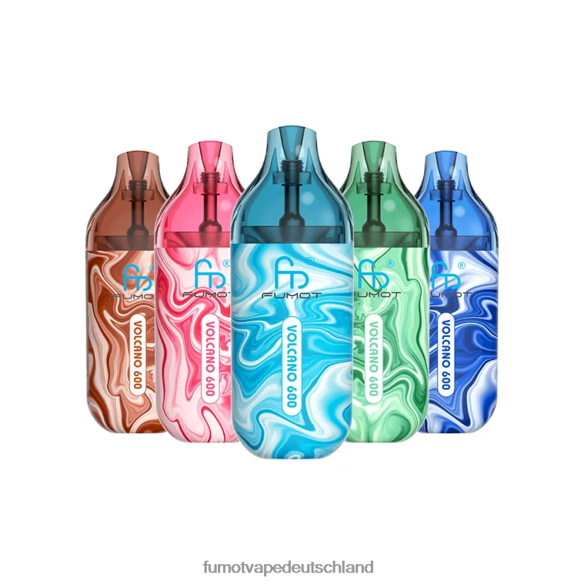 Fumot Vape Flavours - Fumot Volcano 600 tpd-konformer Einweg-Vaporizer – 2 ml (3-teiliges Set) BF6N4P290 Zitrone und Limette