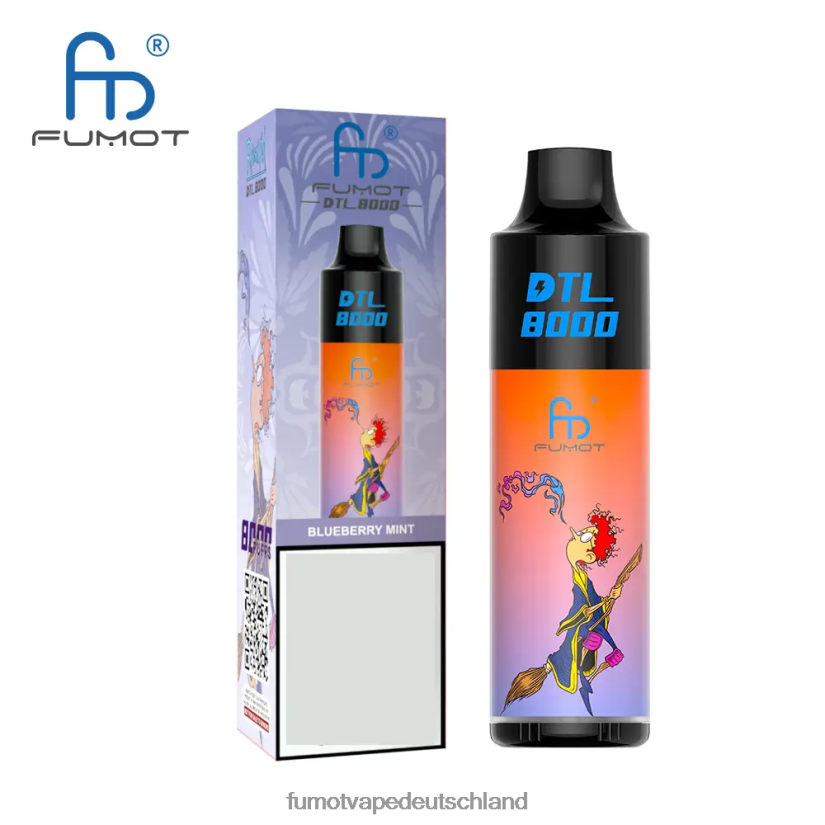 Fumot Vape Online Shop - Fumot DTL 8000 Einweg-Vape-Pen – 16 ml (1 Stück) BF6N4P415 blaue Himbeerzitrone