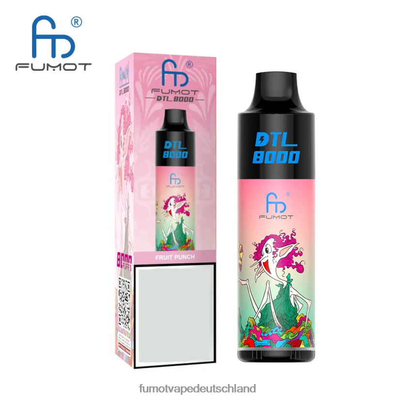 Fumot Vape Online Shop - Fumot DTL 8000 Einweg-Vape-Pen – 16 ml (1 Stück) BF6N4P415 blaue Himbeerzitrone