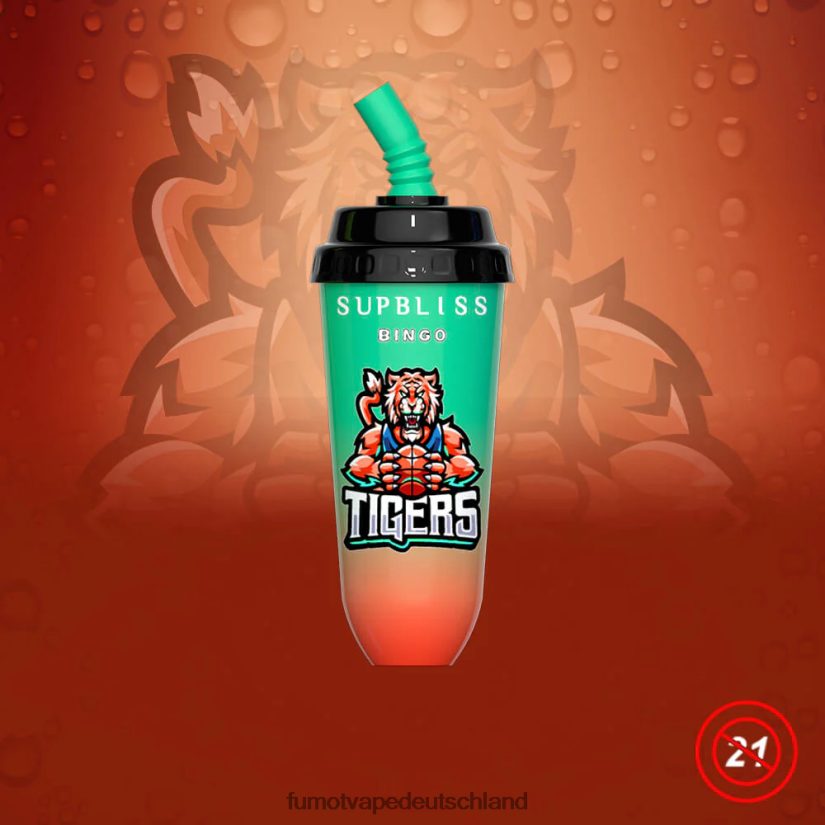 Fumot Vape Online Shop - Fumot Supbliss Bingo 8000 Einweg-Vape-Pod-Gerät – 16 ml (1 Stück) BF6N4P395 Kirscheis