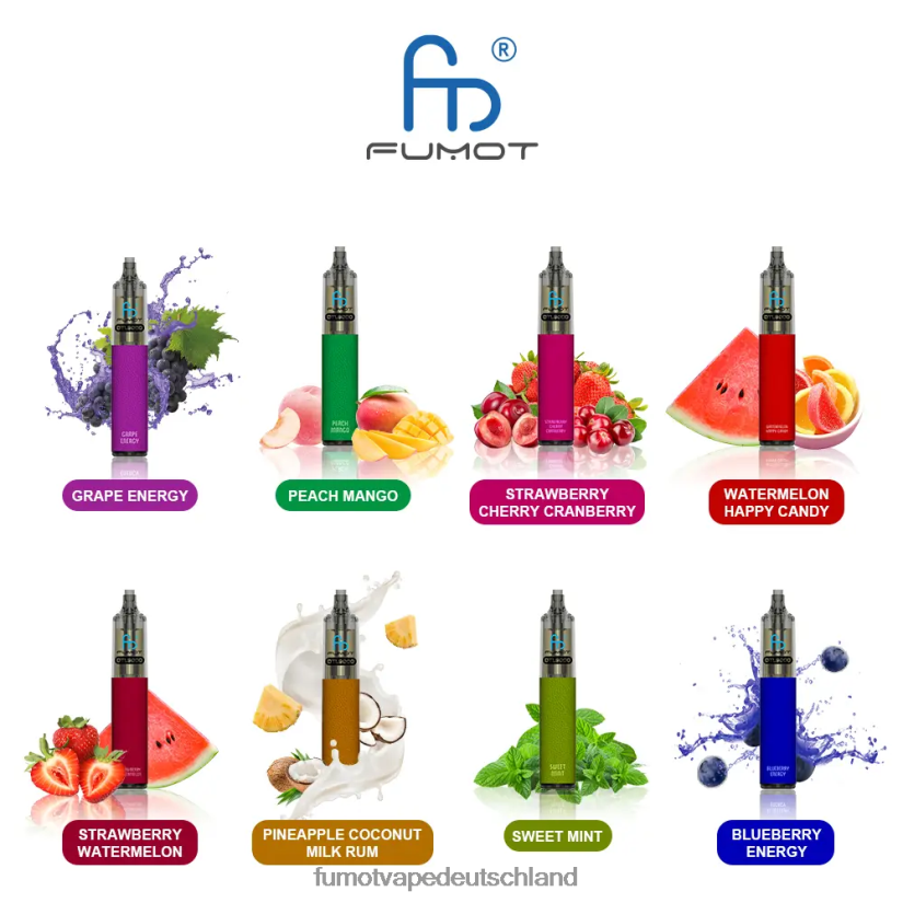 Fumot Vape Sale - Fumot DTL Einweg-Vape-Pen 9000- 18 ml (1 Stück) BF6N4P369 blaue Himbeerzitrone