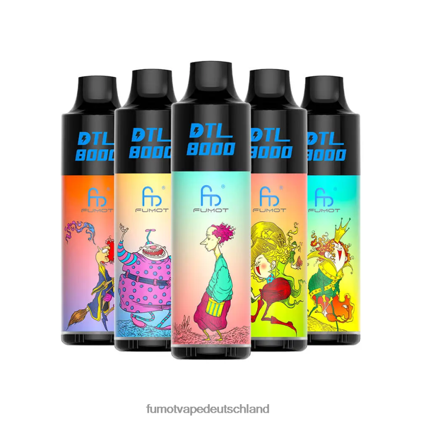 Fumot in Deutschland Kaufen - Fumot DTL 8000 Einweg-Vape-Pen – 16 ml (1 Stück) BF6N4P413 Aloe-Traube