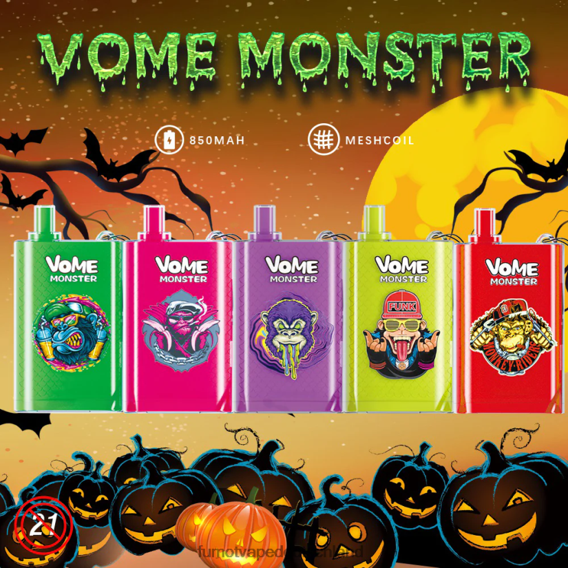 Fumot in Deutschland Kaufen - Fumot Vome Monster 10000 Einweg-Vape-Pod-Gerät – 20 ml (1 Stück) BF6N4P433 Pfirsich-Mango